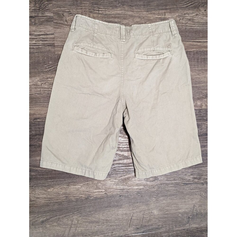 American Eagle Outfitters Shorts Mens 30 Khaki Chino 100% Cotton Longboard - Picture 2 of 6